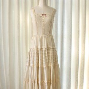 Stunning Vintage James Coveillo Designer Prairie/ Boho Dress